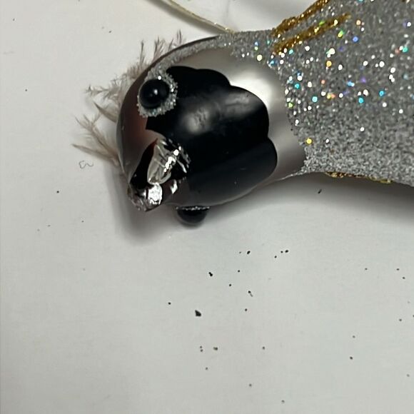 Anthropologie Glass Partridge with Pear Ornament Holiday Christmas - Picture 6 of 6